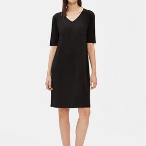 Eileen Fisher / V-neck shift dress / Viscose Jersey